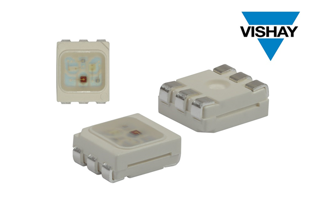 Vishay推出用于車內(nèi)照明、RGB顯示屏和背光的新款三色LED