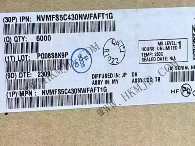 供應(yīng) ON NVMFS5C430NWFAFT1G 40V 35A 單溝道MOSFET功率晶體管